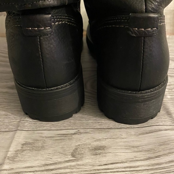 Clarks black combat lace up warm boots size 7.5 - Picture 7 of 16
